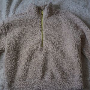 Donating 7/17! Tan Fuzzy Quarter Zip